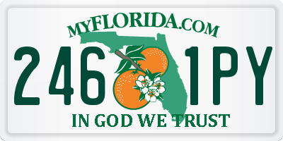 FL license plate 2461PY