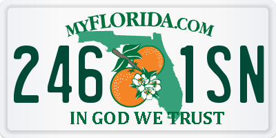 FL license plate 2461SN