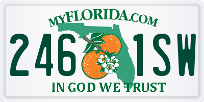 FL license plate 2461SW