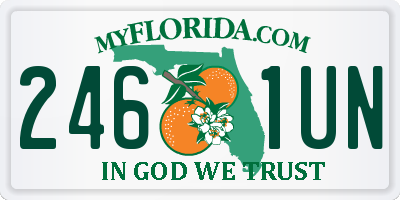 FL license plate 2461UN