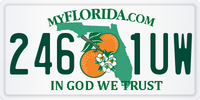 FL license plate 2461UW