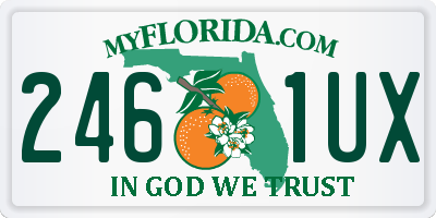 FL license plate 2461UX