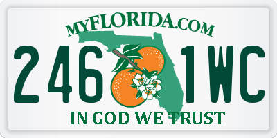 FL license plate 2461WC