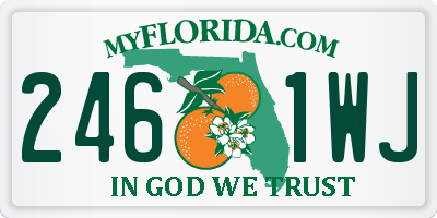 FL license plate 2461WJ