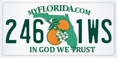 FL license plate 2461WS
