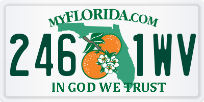 FL license plate 2461WV