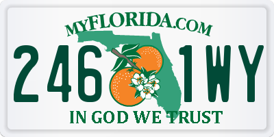 FL license plate 2461WY