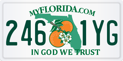 FL license plate 2461YG