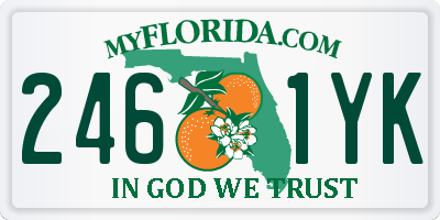 FL license plate 2461YK