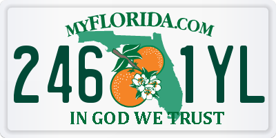 FL license plate 2461YL