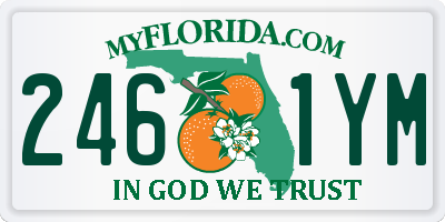 FL license plate 2461YM