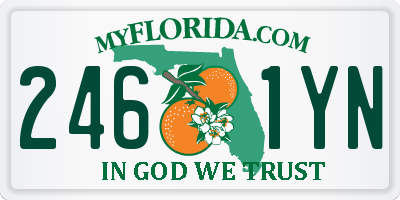 FL license plate 2461YN