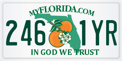 FL license plate 2461YR