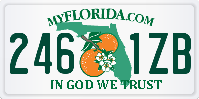 FL license plate 2461ZB