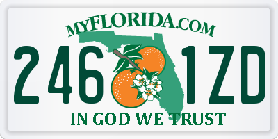 FL license plate 2461ZD