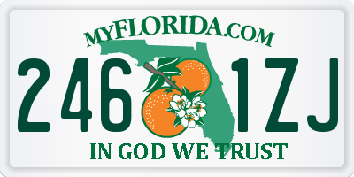 FL license plate 2461ZJ