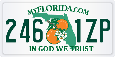 FL license plate 2461ZP
