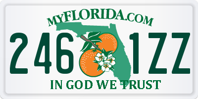 FL license plate 2461ZZ