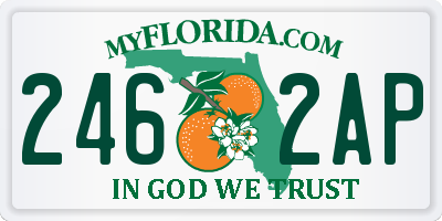 FL license plate 2462AP