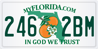 FL license plate 2462BM