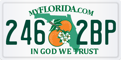 FL license plate 2462BP