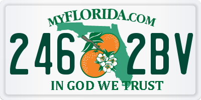 FL license plate 2462BV