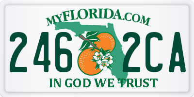 FL license plate 2462CA