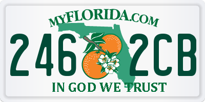 FL license plate 2462CB