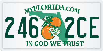 FL license plate 2462CE