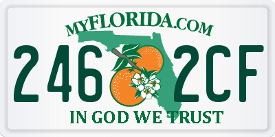 FL license plate 2462CF