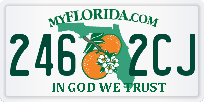 FL license plate 2462CJ