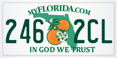 FL license plate 2462CL
