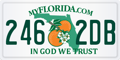 FL license plate 2462DB