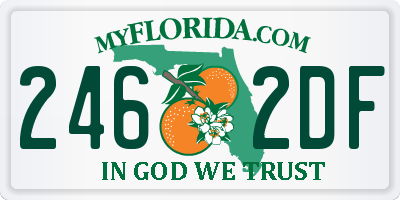 FL license plate 2462DF