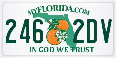 FL license plate 2462DV