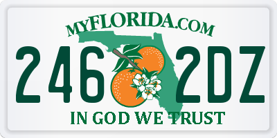 FL license plate 2462DZ