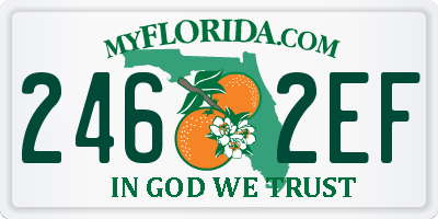 FL license plate 2462EF