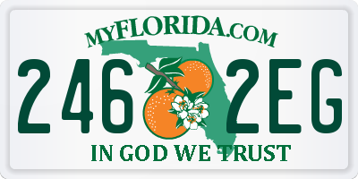 FL license plate 2462EG