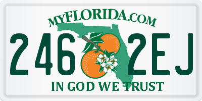 FL license plate 2462EJ