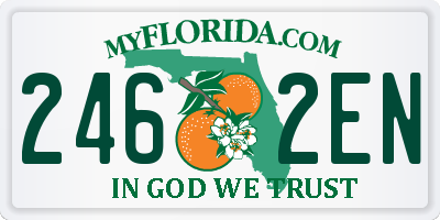 FL license plate 2462EN