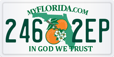 FL license plate 2462EP