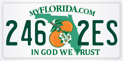 FL license plate 2462ES