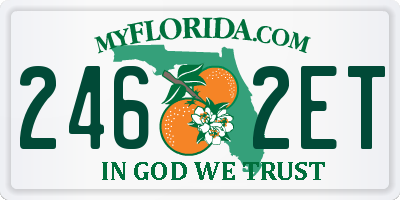 FL license plate 2462ET