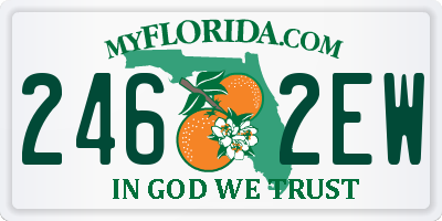 FL license plate 2462EW