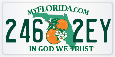 FL license plate 2462EY