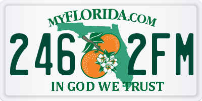 FL license plate 2462FM