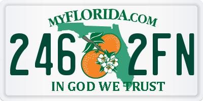 FL license plate 2462FN