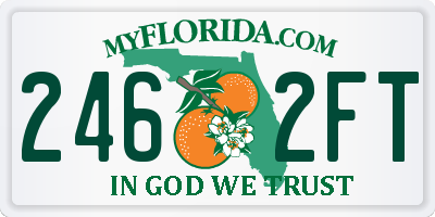 FL license plate 2462FT