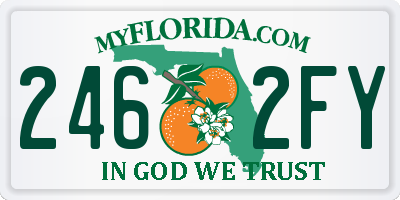 FL license plate 2462FY