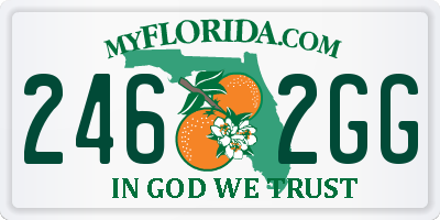 FL license plate 2462GG